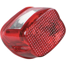 Replacement Taillight Lens — Clear/Red, Rear, P/N 12-0401