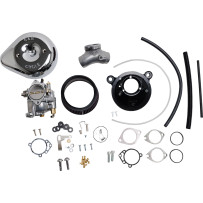 Super E Carburetor with Stealth Air Cleaner Kit — 110-0151, Chrome