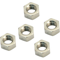 Throttle Shaft Nuts — 5-Pack, Silver
