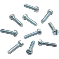 Slotted Screws — Flat Head Screw, 10-pack, Silver