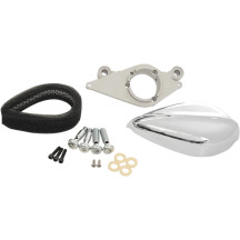 Teardrop Air Cleaner Assembly Kit — 203.20 mm (8.00\") x 114.30 mm (4.50\"), Chrome