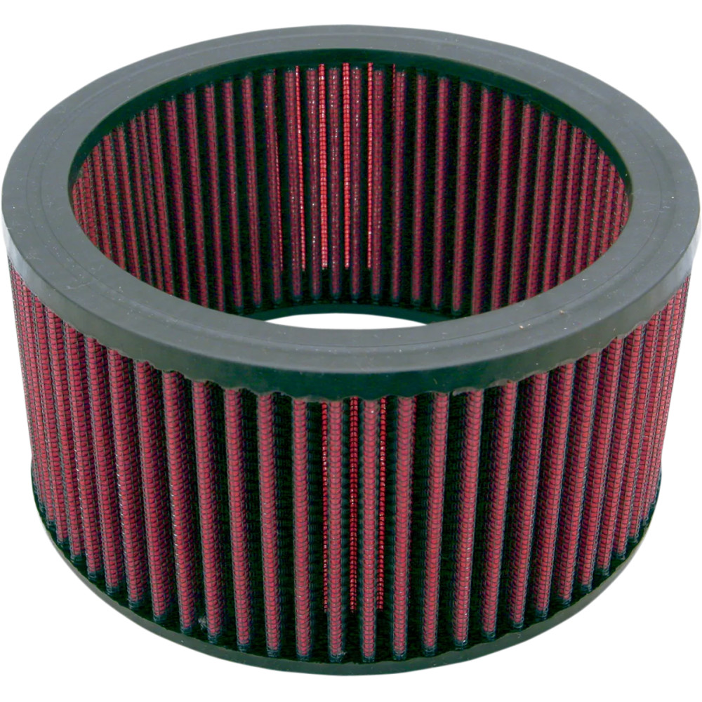Replacement High-Flow Air Filter for Super E and G Carburetors — 1 in taller, round, black