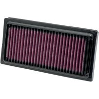Replacement High-Flow Air Filter — 187×95×22 mm, Red