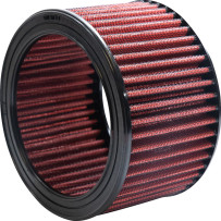 Replacement Air Filter — Red, Round, Tall, Cotton gauze