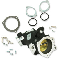 Throttle Hog Cable Operated Throttle Body Kit — 58 mm bore, manifold 408, black powder coat
