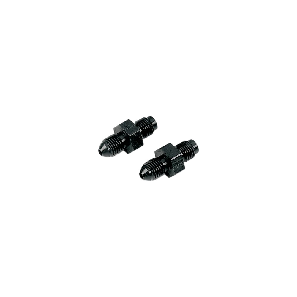 Brake Line Fitting — -3 AN male, 3/8-24 SAE male, Black