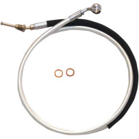 Alternate Length Hydraulic Clutch Line — 80" (203 cm), 10 mm 35° banjo fitting, Chrome