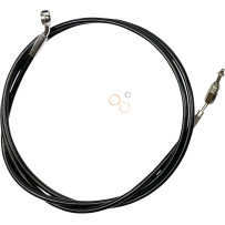 Hydraulic Clutch Line — 10 mm 35° banjo fitting, stainless with black coating