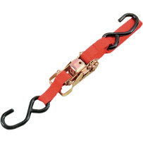 1" Heavy-Duty Ratcheting Tie-Down — 72", 1", 400 lb, Red