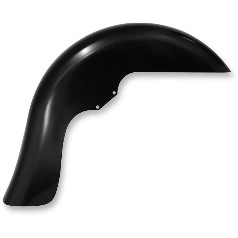 Benchmark Front Fender for Dresser — 6-1/2" fender, 23" wheel fit, raked frame, black e-coat