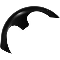Tire Hugger Series Front Fenders for Dressers — 6.5" fender width, 23" wheel, raked frame, Black
