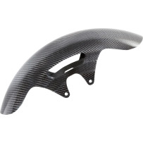 19" Cafe Carbon Fiber Front Fender — 19", Carbon Fiber, Black Gloss