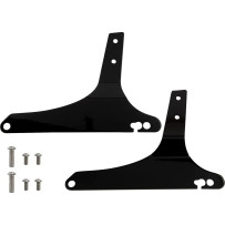 Square Sissy Bar — 432 mm (17") height, pad 222×191 mm, Black