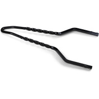 Twisted Sticks Sissy Bar — 457 mm (18"), 21–22.2 cm (8-1/4"–8-3/4"), Black