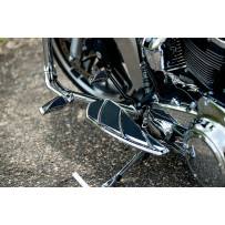 Phantom Shift and Brake Pegs — fits Indian models, Scout brake fitment, Black, Chrome
