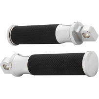 Fusion Male-Mount Foot Pegs — Male mount, left/right, black, chrome