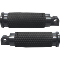 Gel Foot Pegs — Male mount, Black anodized