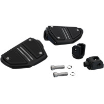 Twin Rail Foot Rests — Driver, Left/Right, without mount, Black