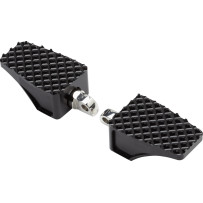 County Line Footpegs — 88.9 mm (3-1/2") length, 57 mm (2-1/4") width, front mount, black anodized
