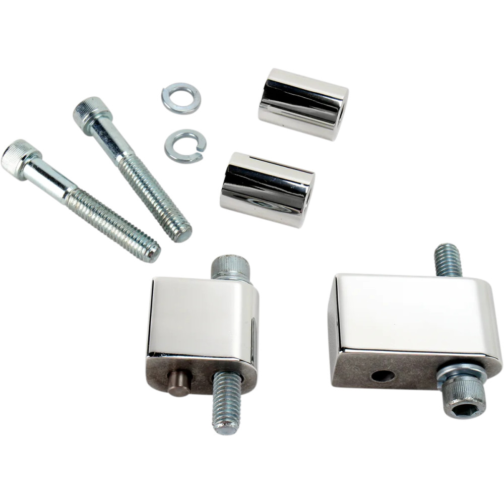 Driver Floorboard Extender Kit — +32 mm (+1-1/4\"), Driver, Silver, Polished