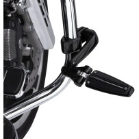 Engine Guard Highway Peg Hingeless Mounting Clamp Kit — 1-1/4" clamp-on, black anodized