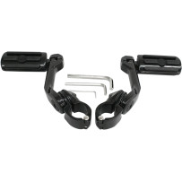 Highway Pegs with Mount Set Kit — 32 mm (1-1/4"), 12.5 cm (5"), Black powder-coated