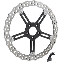Big Brake Jagged Floating Rotor Kit — 381 mm (15"), fits 18" wheels or larger, Black, Silver