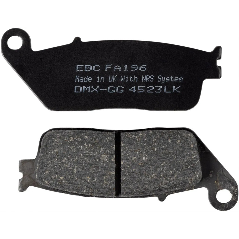 Organic Base "FA" Brake Pads — 9.8 mm thickness, 101 mm length, FA196