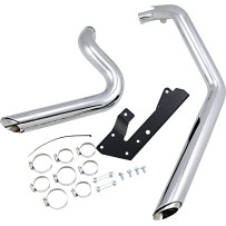 Shortshots Staggered Exhaust System — Full system, Chrome