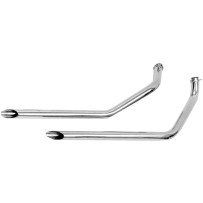Staggered Dual Slash Cut Drag Pipes — 101.5 cm (40"), 50.8 mm (2"), Chrome