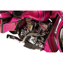 2-into-1 Nasty Bastard Exhaust System — 37" L, 3-1/2" muffler, billet turn-out end cap, Chrome