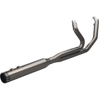 2-into-1 Exhaust System with Three-Step Headers — 1-3/4"–2" stepped primaries, 2-1/2" collector, 4-1/2" muffler, Black