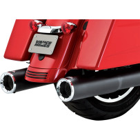 Hi-Output Slip-On Mufflers — 4-1/2" outer diameter, Black