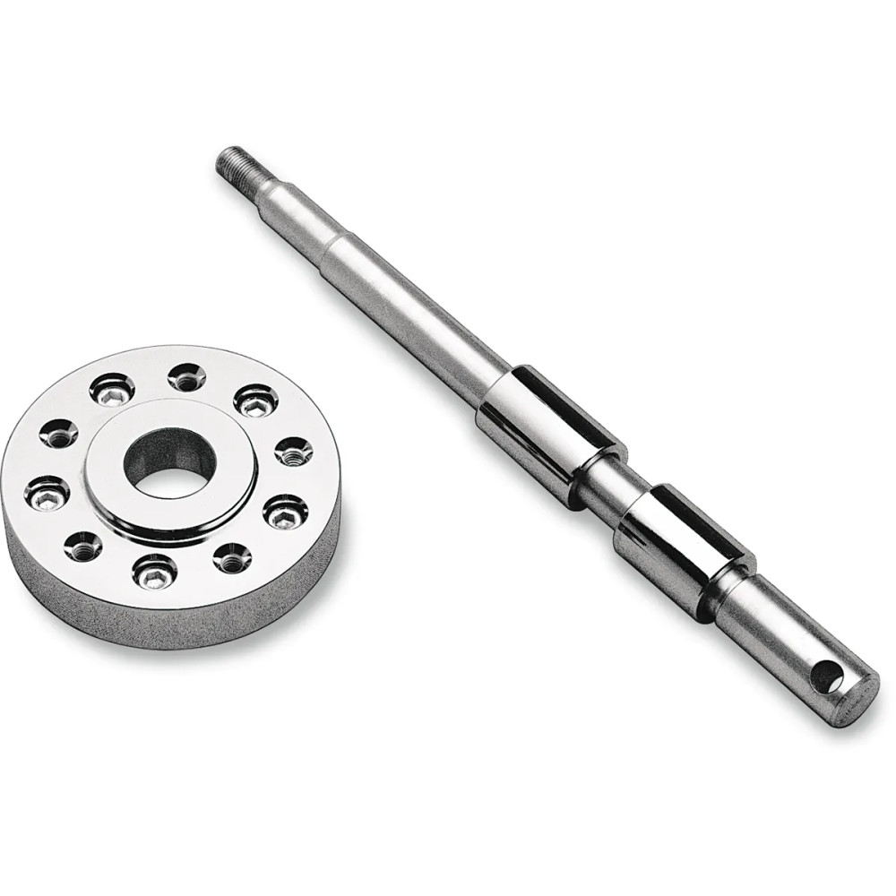 Narrow-to-Wide Glide Wheel Conversion Kit — fits narrow 19" or 21" wheels in 41 mm Wide Glide, Chrome