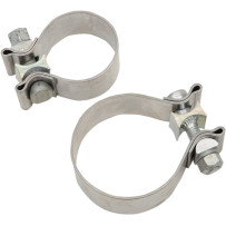 Stainless Steel Muffler Clamps — 44.5–50.8 mm clamping diameter, pair