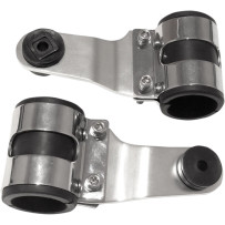 Side Mount Lightweight Headlamp Brackets — 35 mm clamp, chrome