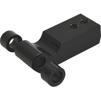 Headlight Mount Extension Hardware — Billet aluminum, Black