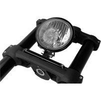Headlight Base Bracket and Mount Block — Fits Harley-Davidson®, Bolt-On, Black