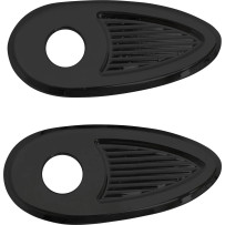 Fender Struts Rear Turn Signal Adapter/Cover Plates — For Harley-Davidson®, black