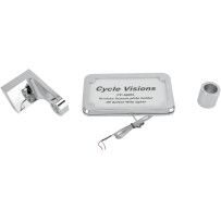 In-Close License Plate Holder — 4" x 7", side mount, chrome