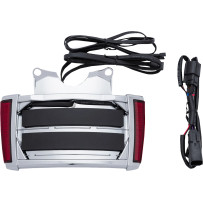 LED Lighted License Plate Frame — Harley-Davidson®, chrome housing, red lens