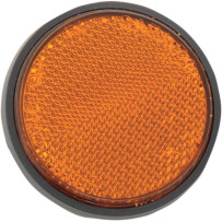 Reflector — 63.5 mm (2-1/2 in), amber, side mount