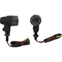 Round Marker Lights — 36 mm (1-3/8"), 55 mm (2-3/16"), black matte