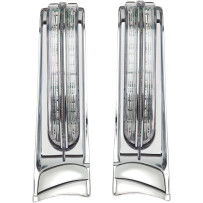 Filler Panel Lights — Harley-Davidson fit, LED, Chrome housing
