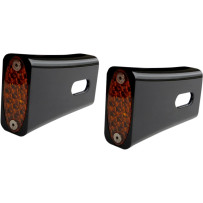 Fender Strut LED Marker Lights — Black housing, Amber lens