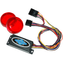 Plug-In Illuminator with Red Lenses — 12V, Harley Davidson, OEM-style 6-pin