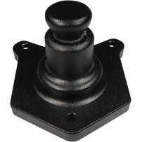Solenoid End Cover with Starter Button — Black, Billet Aluminum, 2.0 kW