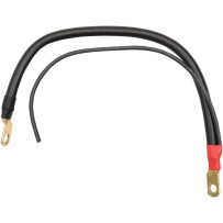 Battery Cable with Auxiliary Wire — 4 AWG, 35.5 cm (14"), Black