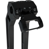 M8 Softail Gauge Mount For Performance Risers — Black anodized, single gauge