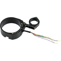 Speedometer Relocation Bracket with Easy Mount Clamp — 90.5 mm (3-9/16\") i.d., Black anodized